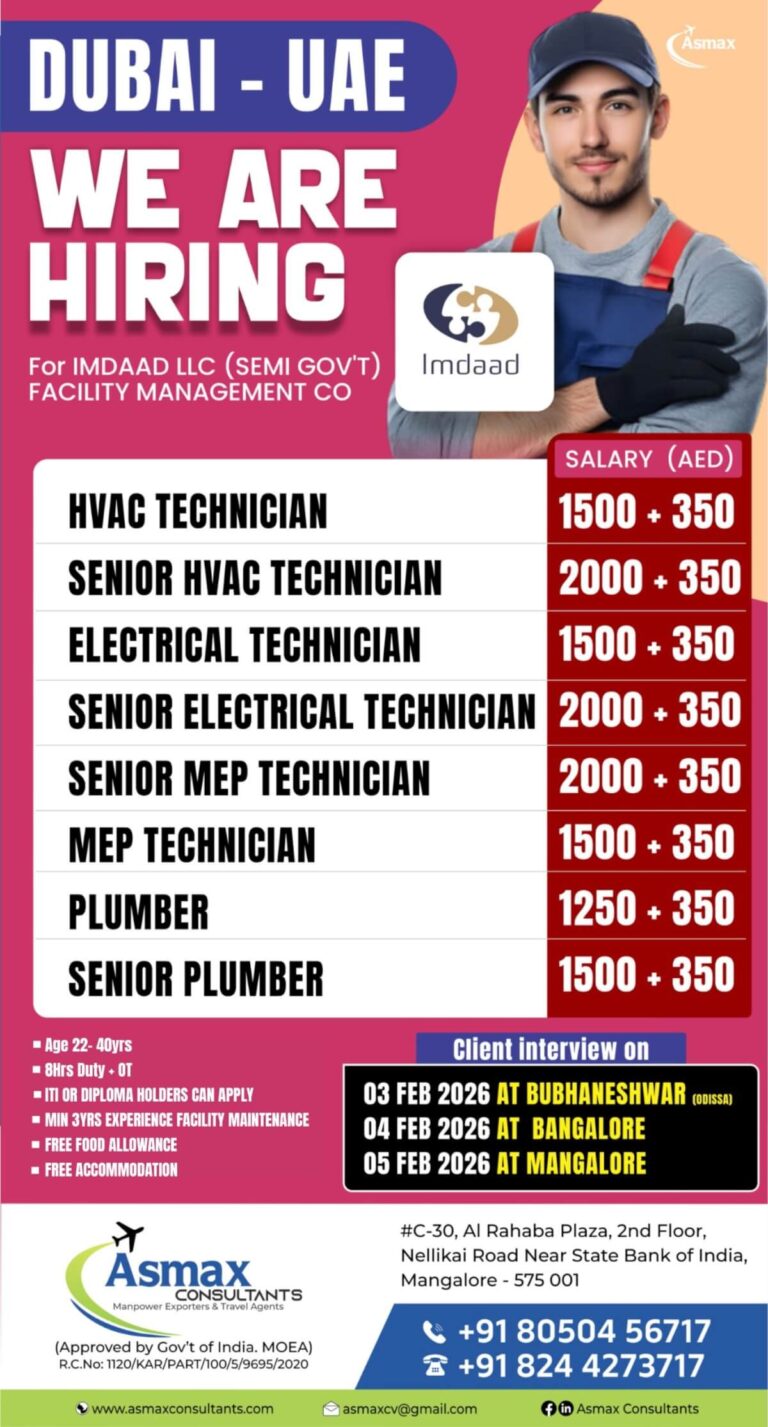 Imdaad LLC Dubai Jobs 2026 – Facility Management Careers in UAE