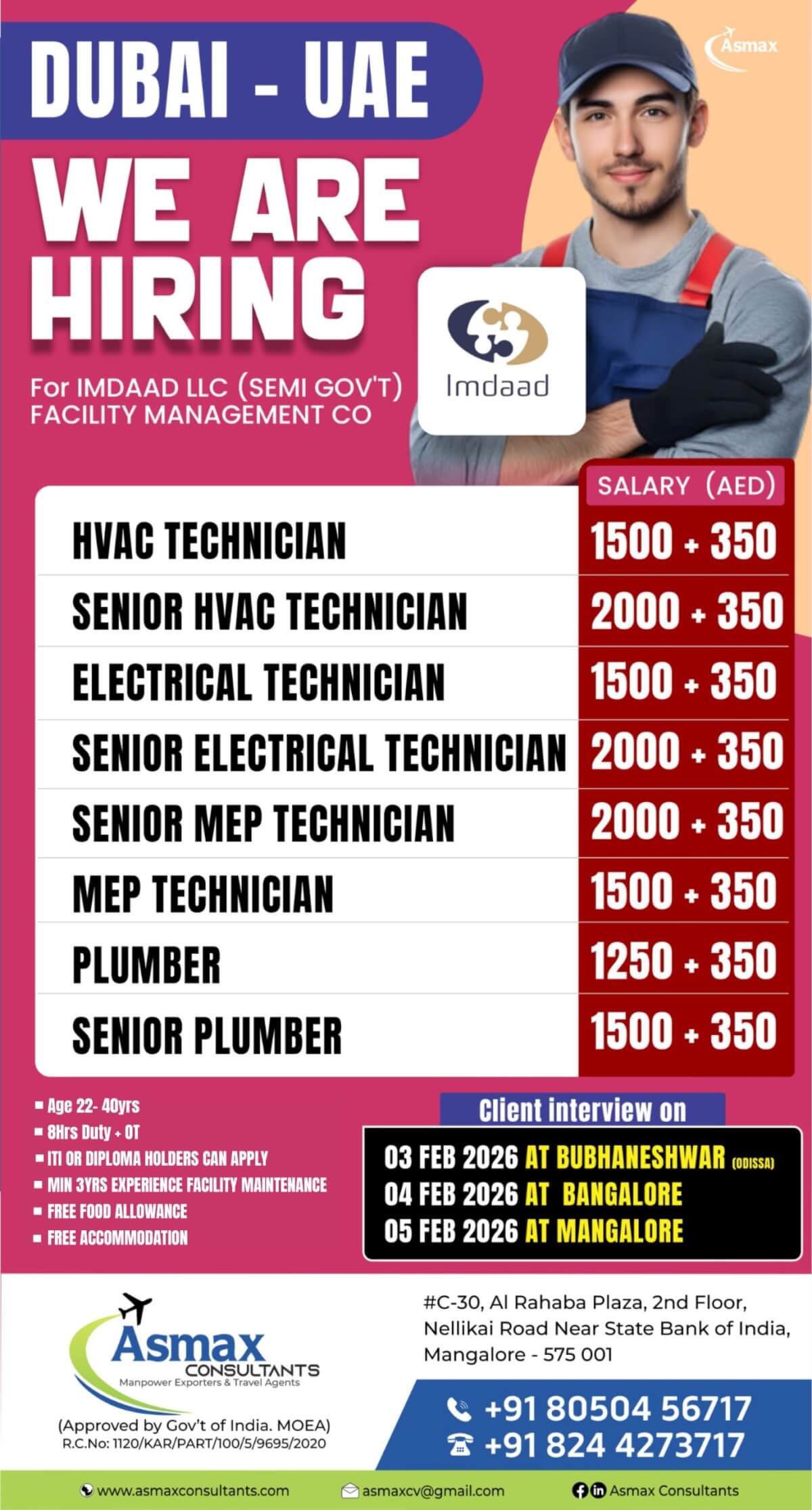 Imdaad LLC Dubai Jobs 2026 – Facility Management Careers in UAE