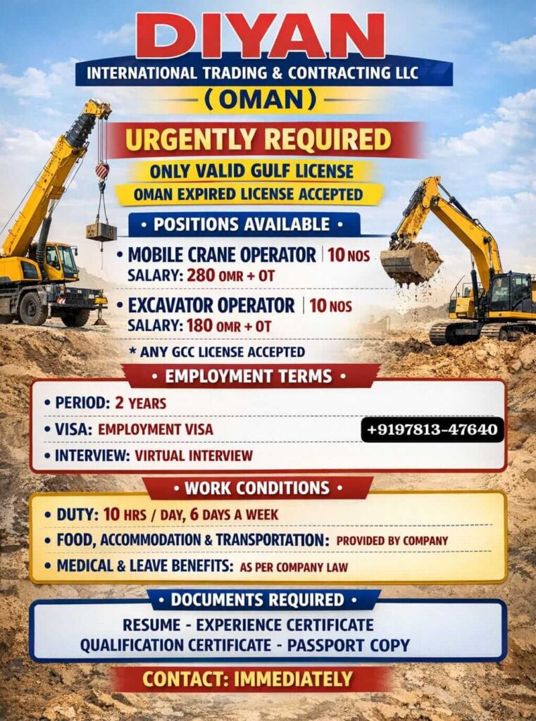 DIYAN International Trading & Contracting LLC Jobs in Oman 2026