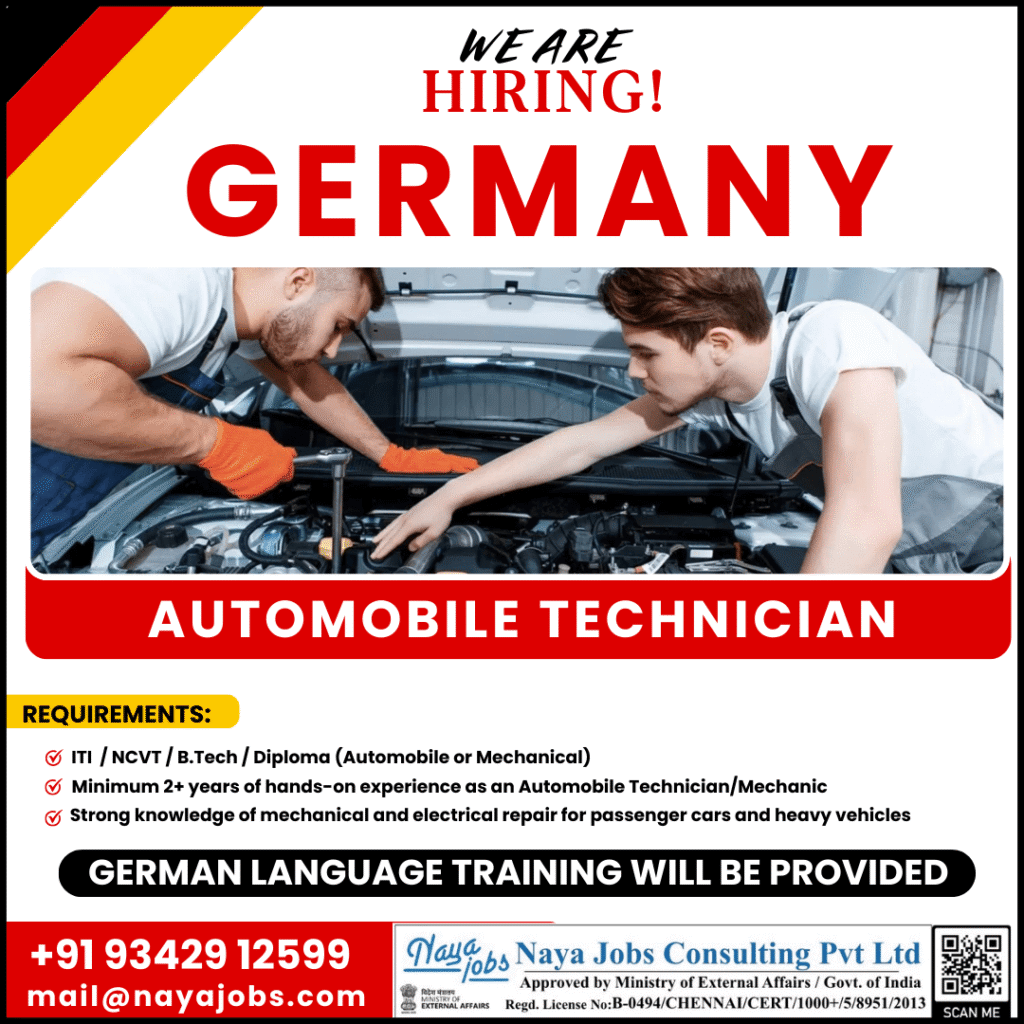 Germany Automobile Technician Jobs 2026 – Apply Now