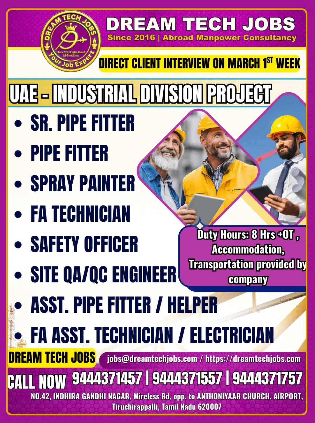 UAE Industrial Division Jobs