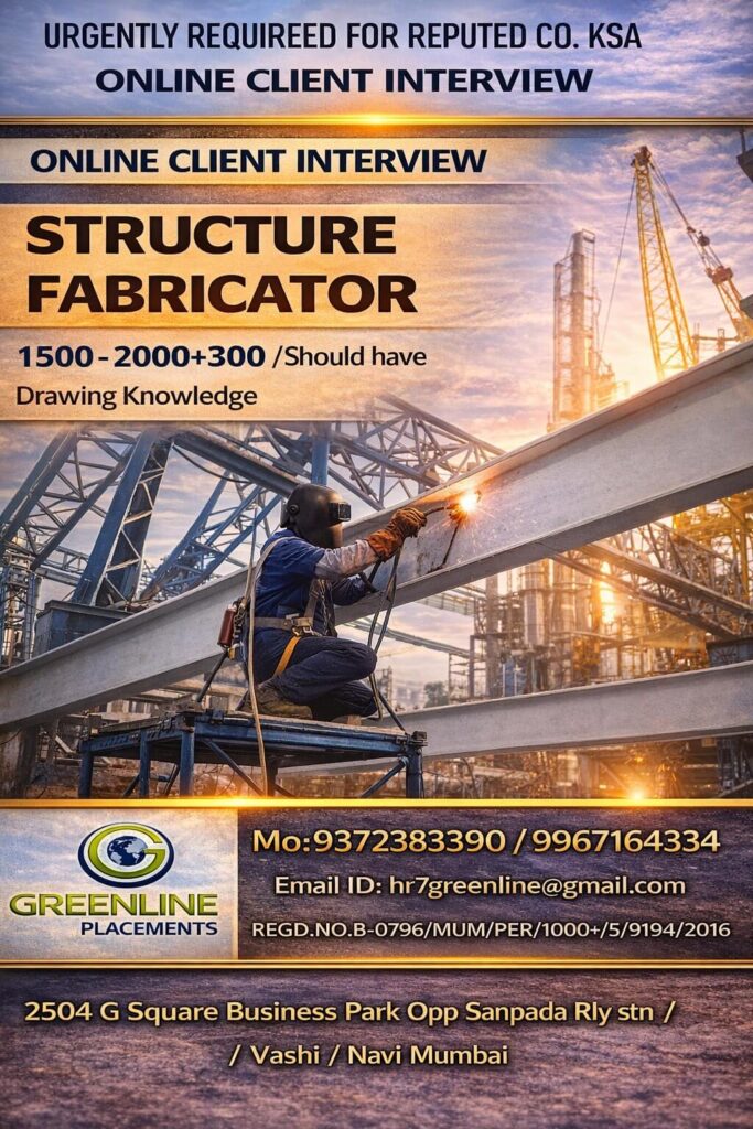 Structure Fabricator Jobs in Saudi Arabia