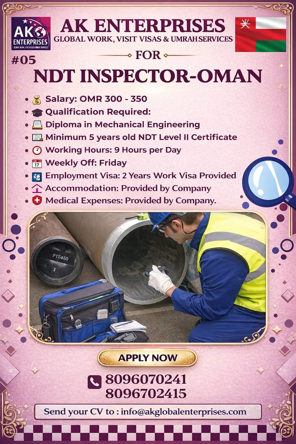 NDT Inspector Oman Jobs 2026