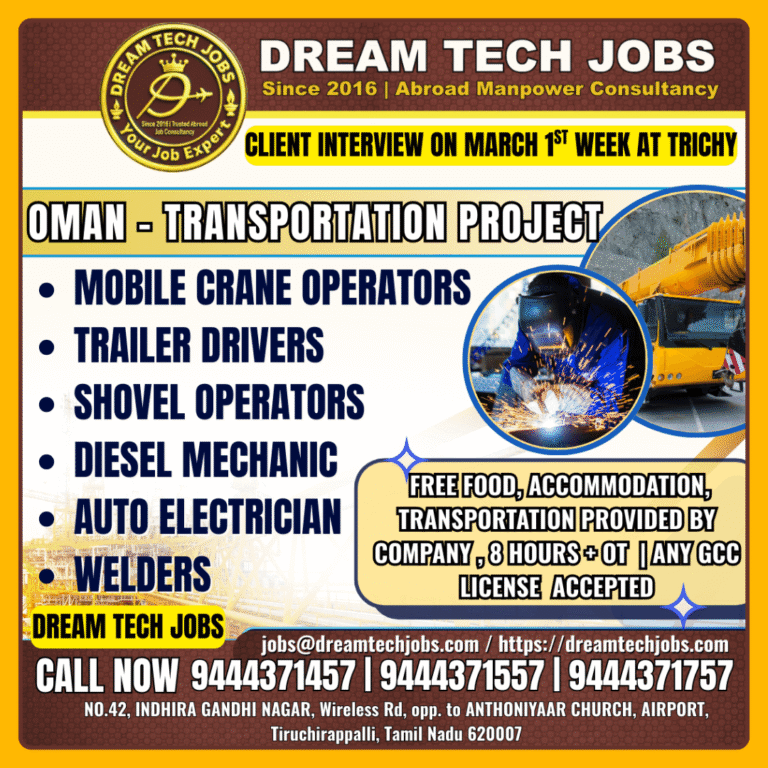Oman Transportation Project Jobs 2026