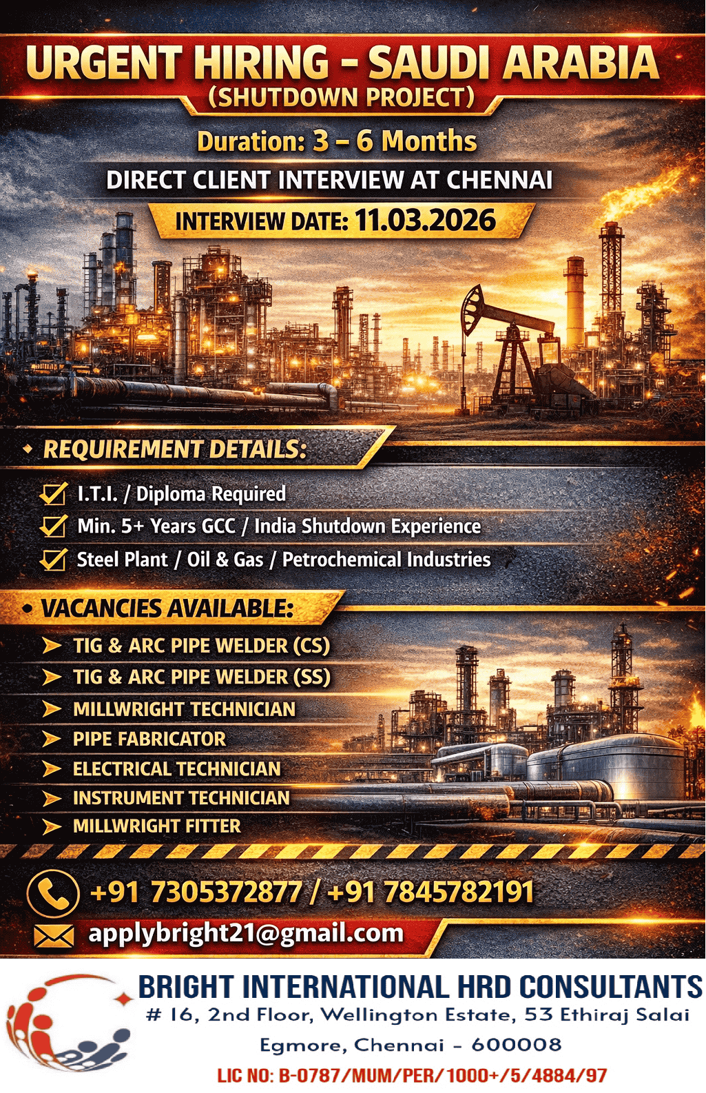 Saudi Arabia Shutdown Jobs 2026 