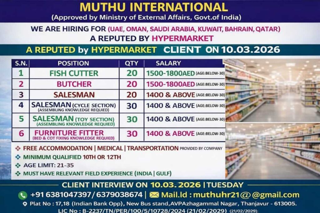 Hypermarket Jobs UAE 2026 – Latest Gulf Job Opportunity