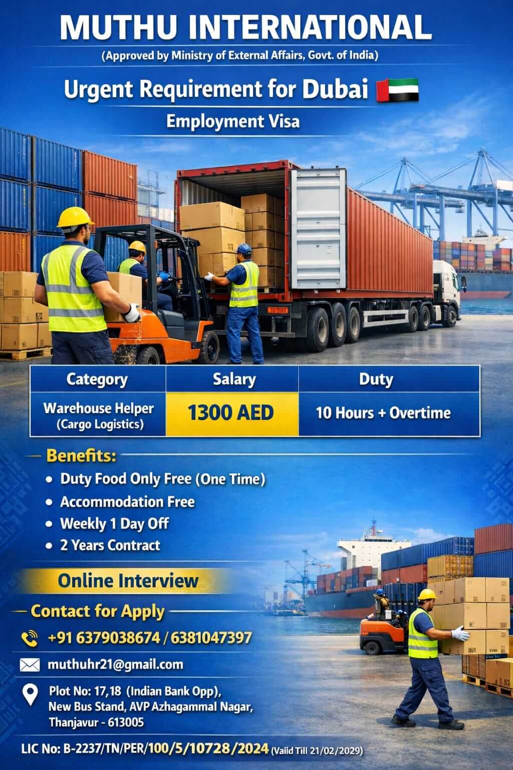 Urgent Warehouse Helper Jobs in Dubai 2026