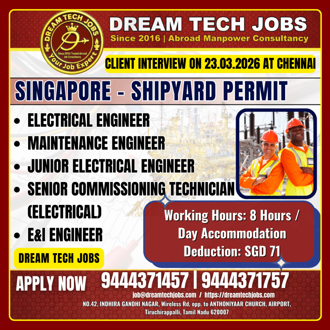 Singapore Shipyard Jobs 2026 – Latest Opportunity