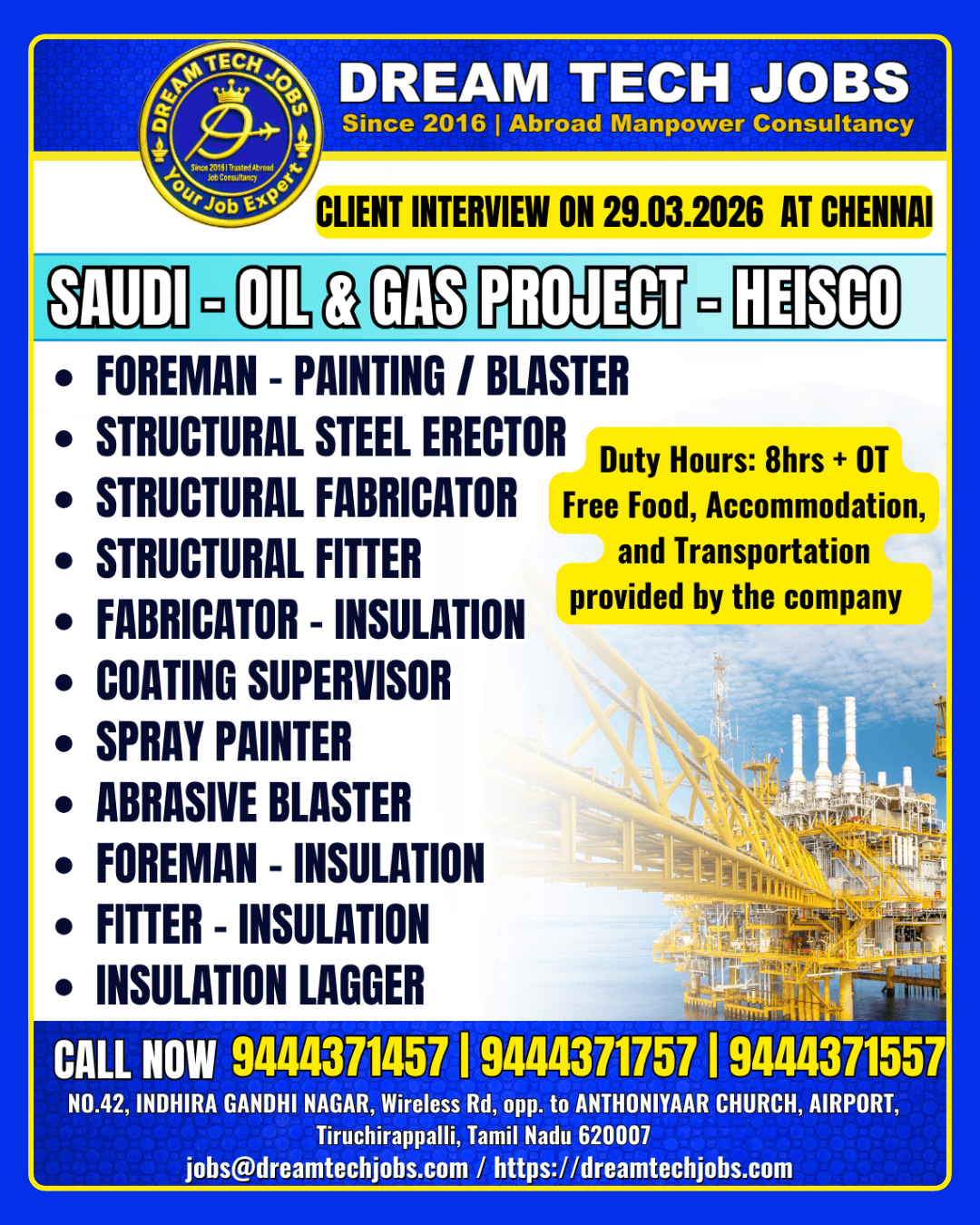 Saudi Oil & Gas Jobs 2026 – HEISCO Project Recruitment