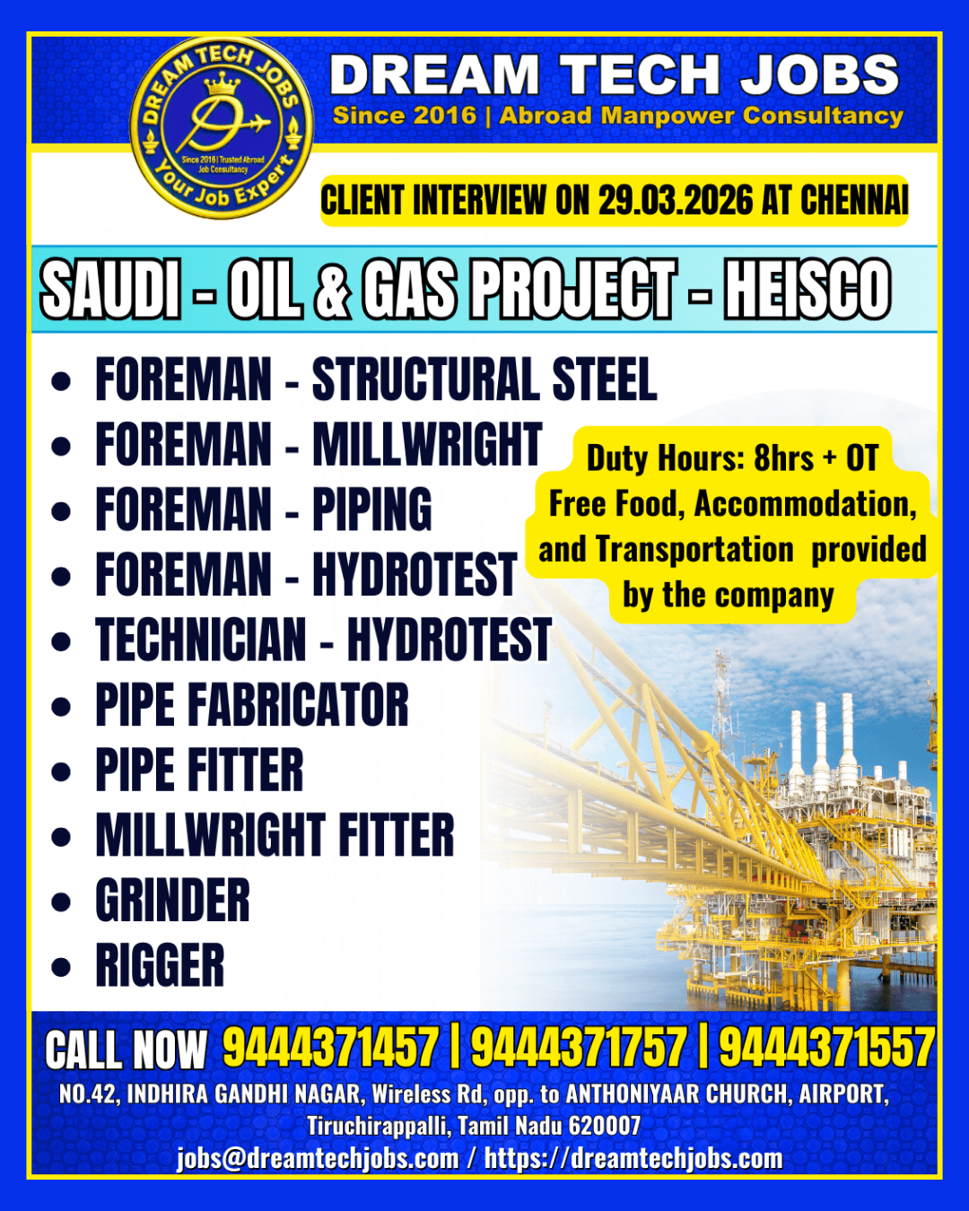 Saudi Oil & Gas Project Recruitment 2026