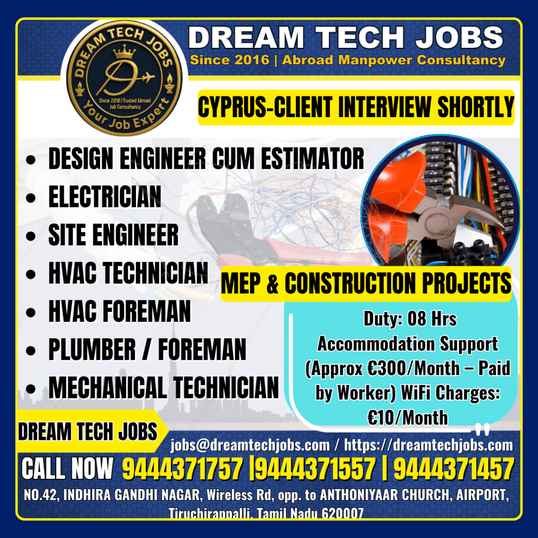 Cyprus MEP & Construction Project Jobs 2026