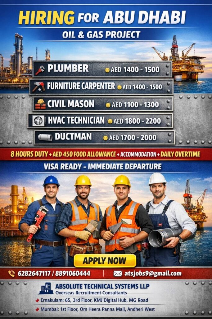 Abu Dhabi Oil & Gas Project Jobs 2026
