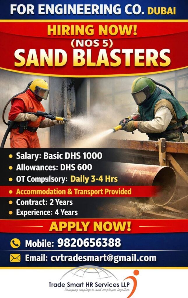 Sand Blaster Jobs in Dubai 2026 1 Sand Blaster Jobs in Dubai 2026