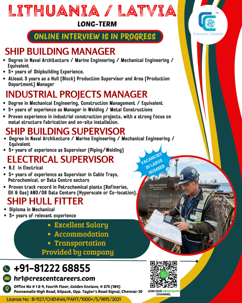 Lithuania Latvia Shipbuilding Jobs 2026