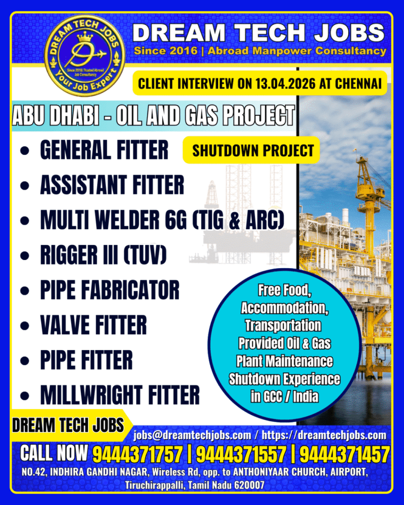 Abu Dhabi Oil and Gas Jobs 2026 – Shutdown Project Interview 1 Abu Dhabi Oil and Gas Jobs 2026 – Shutdown Project Interview