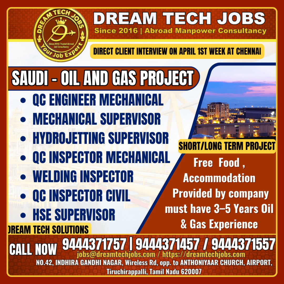 Saudi Oil and Gas Project Jobs 2026