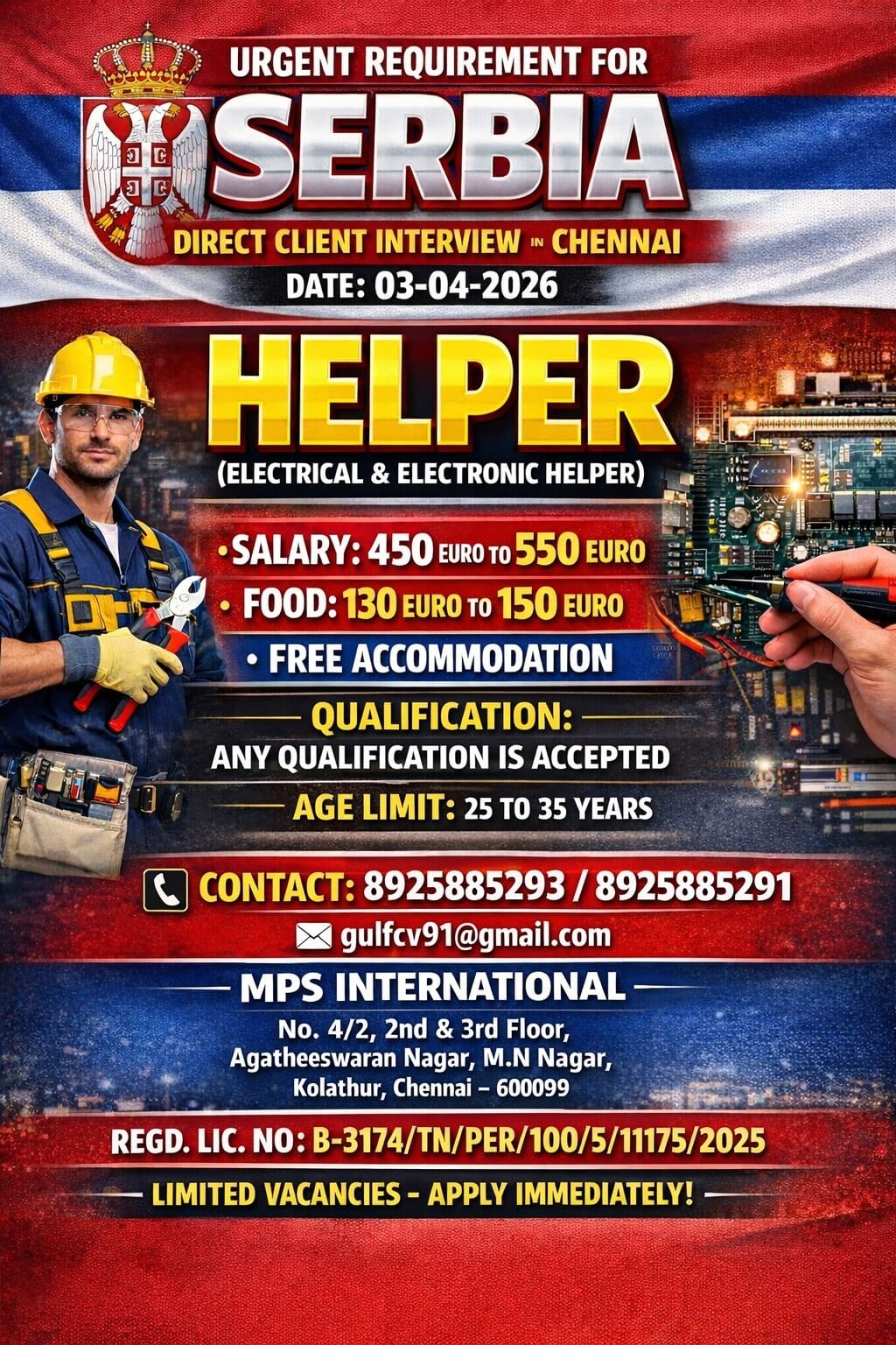 Serbia Helper Jobs 2026 – Urgent Recruitment