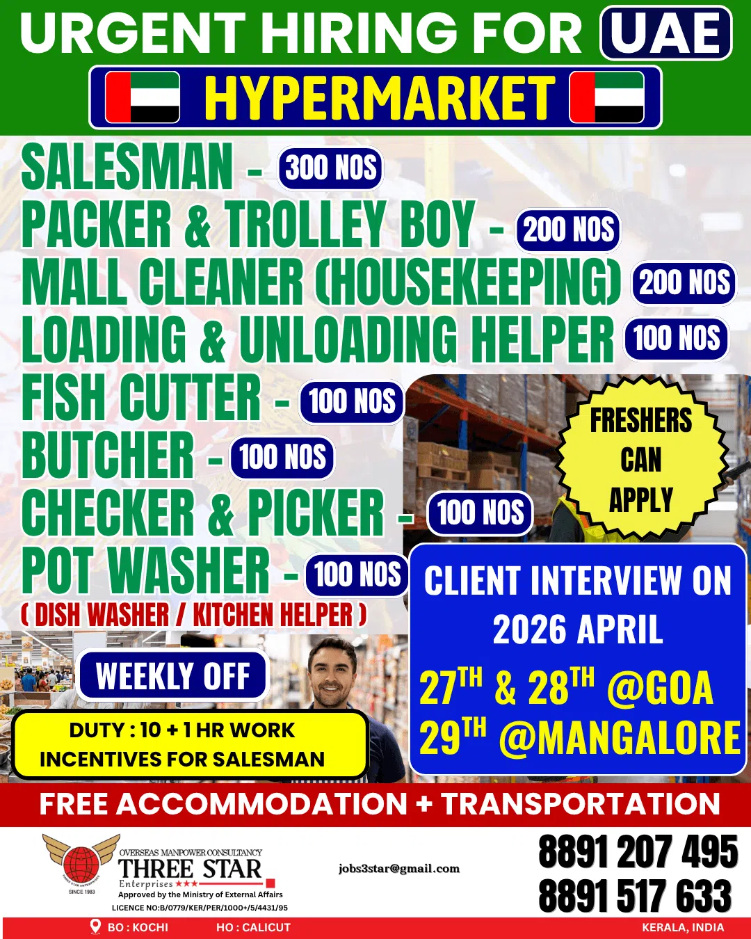 UAE Hypermarket Hiring 2026 – Massive Recruitment Drive