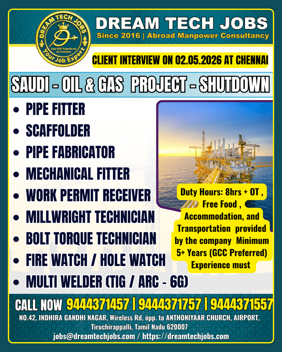 Saudi Oil & Gas Shutdown Jobs 2026