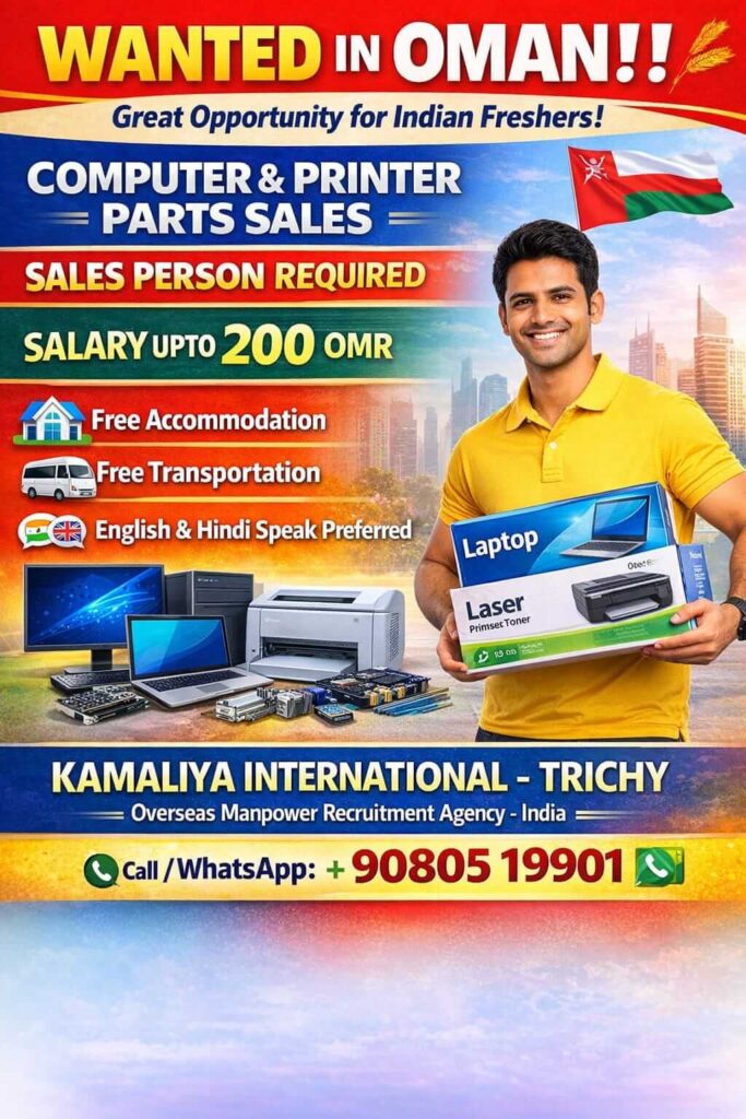 Oman Sales Jobs 2026 – Great Opportunity for Indian Freshers