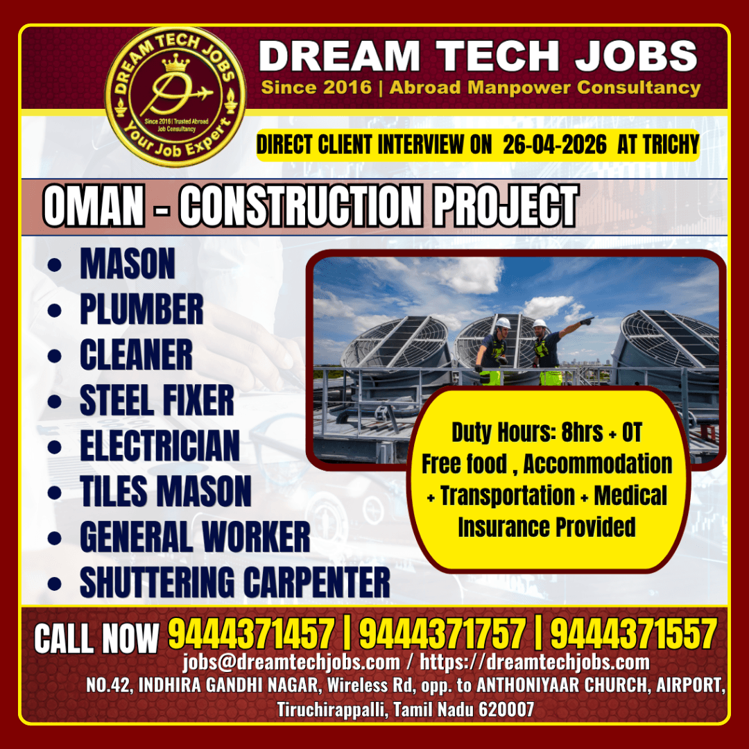 Oman Construction Jobs 2026 – Apply Now
