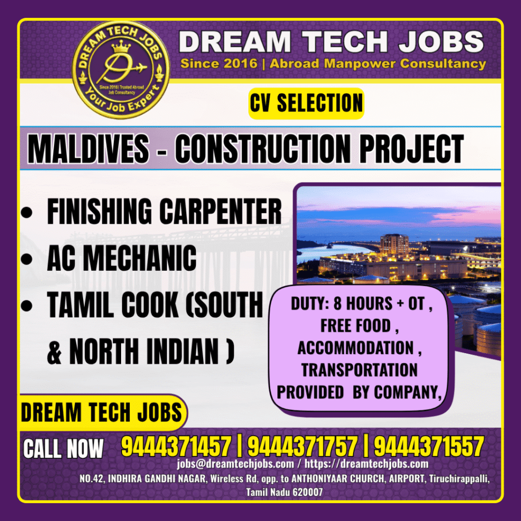 Maldives Construction Project Jobs 2026