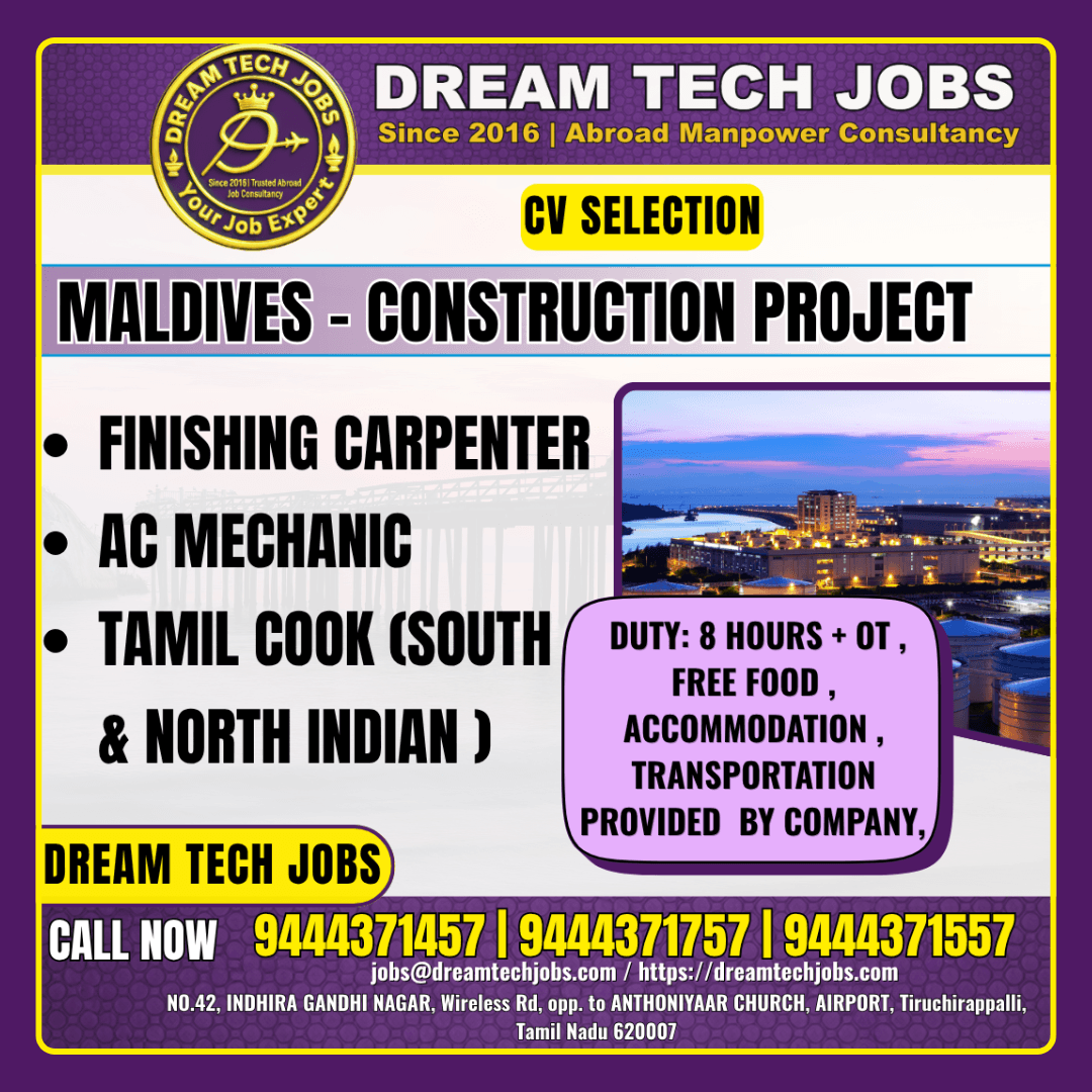 Maldives Construction Project Jobs 2026