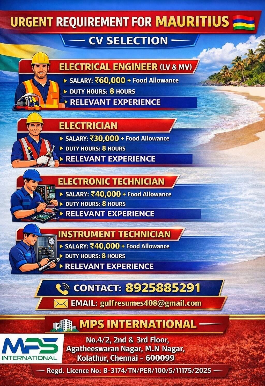 Urgent Job Openings in Mauritius – CV Selection