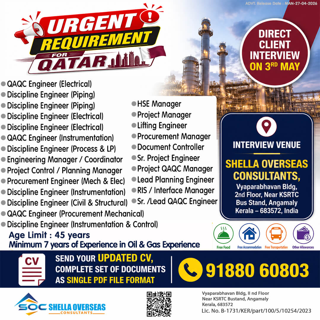 Qatar Oil and Gas Jobs 2026 – Urgent Hiring
