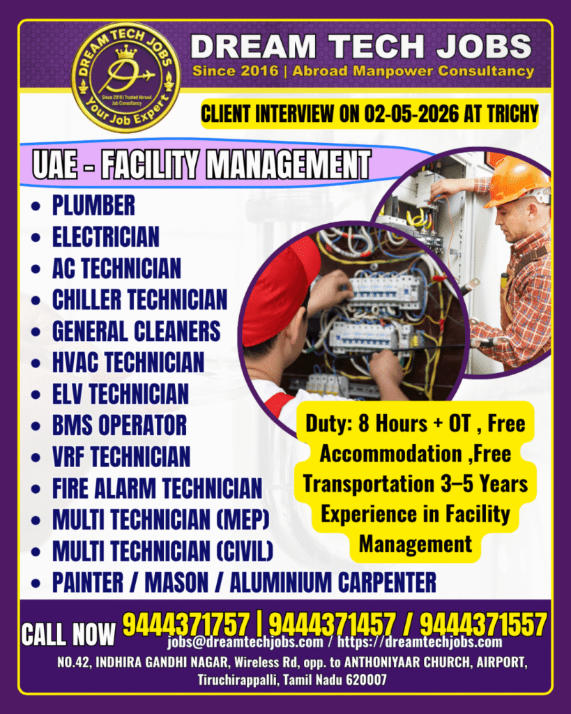 UAE Facility Management Jobs 2026 – Apply Now