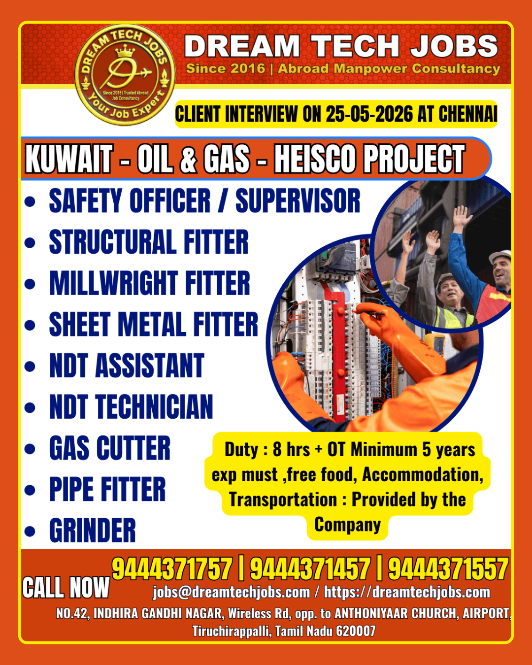Kuwait Oil and Gas Jobs 2026 – HEISCO Project Walk-in Interview