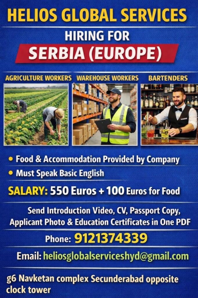 Serbia Jobs for Agriculture and Warehouse Workers – Europe Recruitment 2026 1 Serbia Jobs for Agriculture and Warehouse Workers – Europe Recruitment 2026