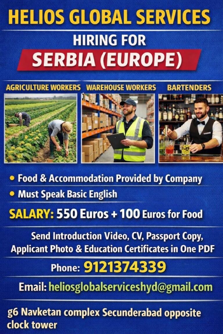 Serbia Jobs for Agriculture and Warehouse Workers – Europe Recruitment 2026