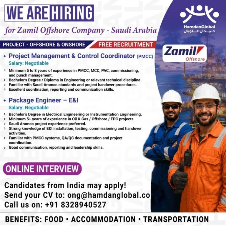 Zamil Offshore Company Saudi Arabia Jobs 2026 – Apply Online