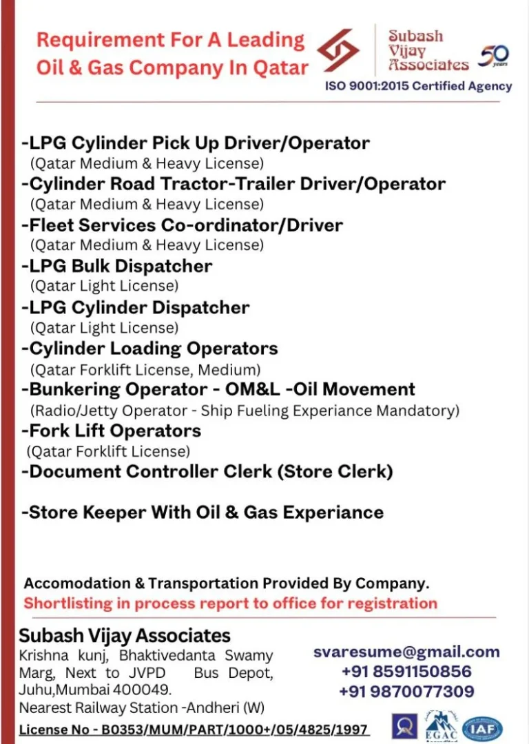 Qatar Oil & Gas Company Jobs 2026 – Multiple Vacancies | Apply Now