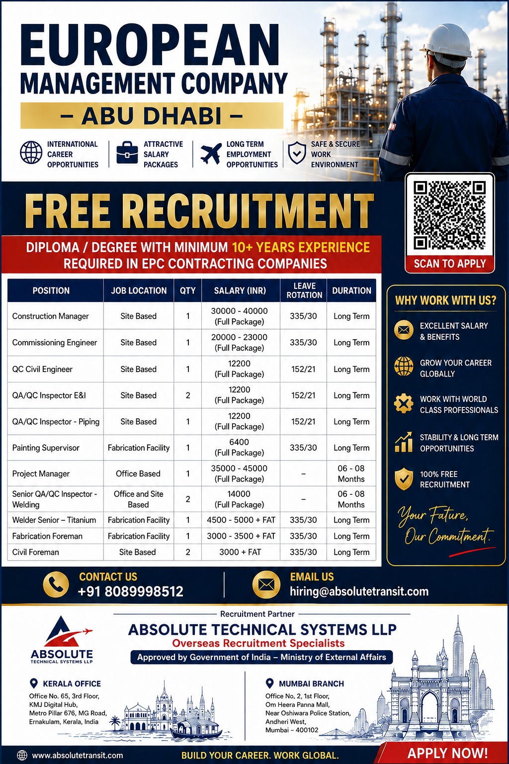 European Management Company Abu Dhabi Jobs 2026 – Free Recruitment Apply Now