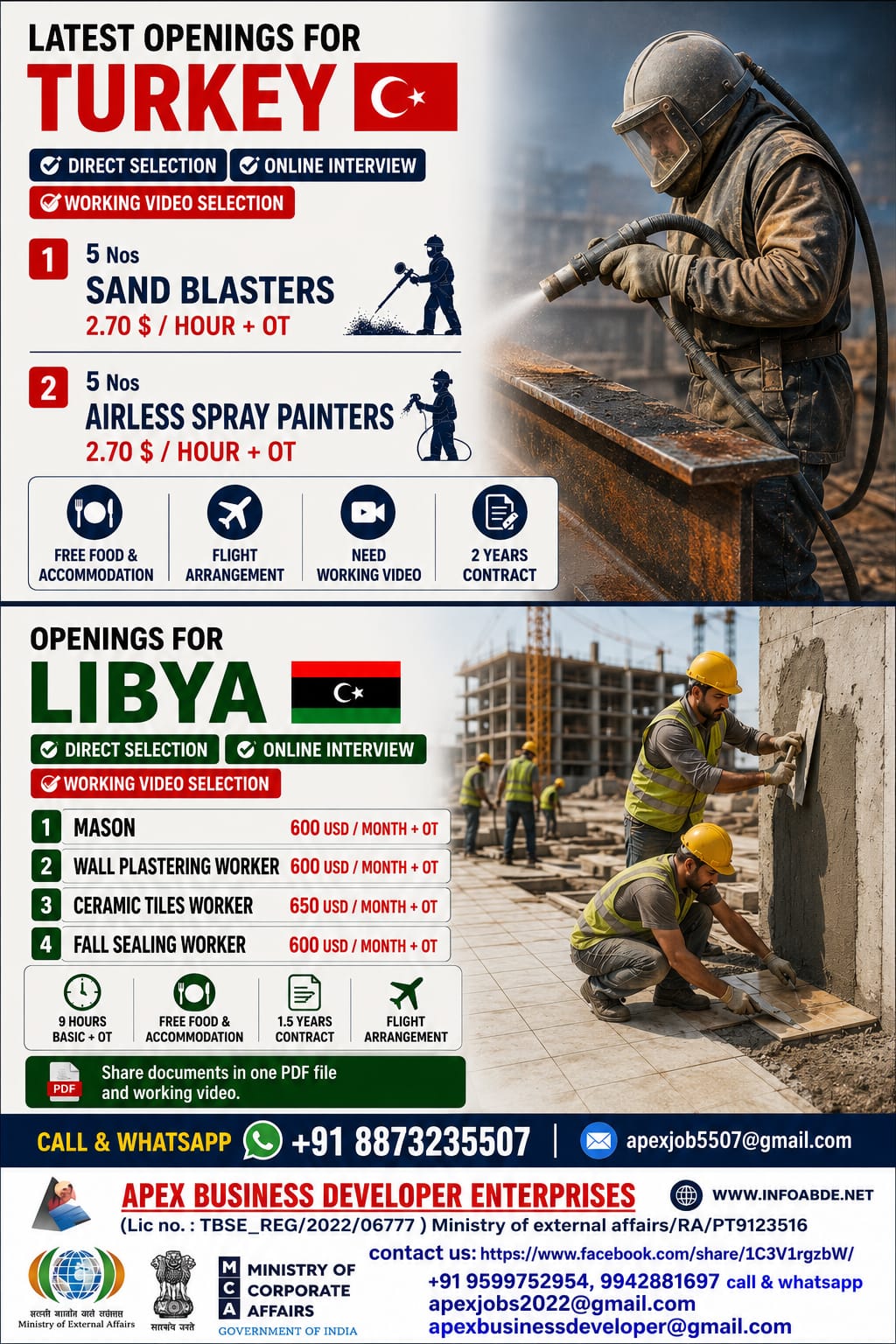 Turkey & Libya Job Openings 2026 – Direct Selection & Online Interview