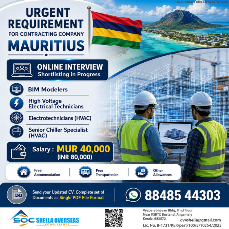 Mauritius Contracting Company Jobs 2026 – Online Interview | Apply Now