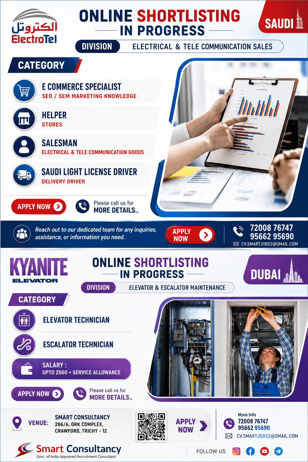 ElectroTel & Kyanite Elevator Careers 2026 – Saudi Arabia & Dubai Job Openings