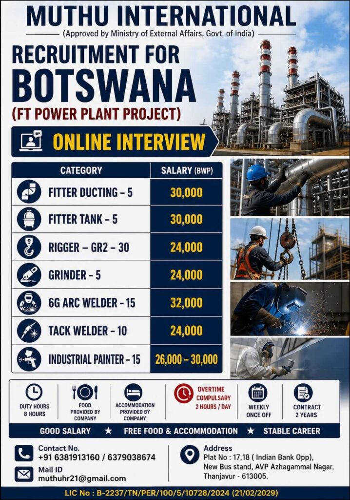 Apply now for Botswana Power Plant Jobs 2026