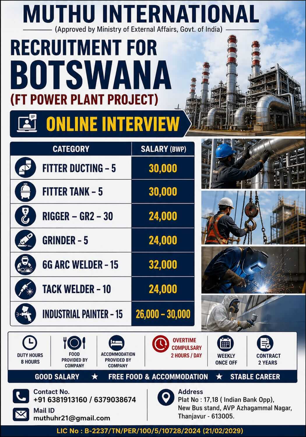 Apply now for Botswana Power Plant Jobs 2026