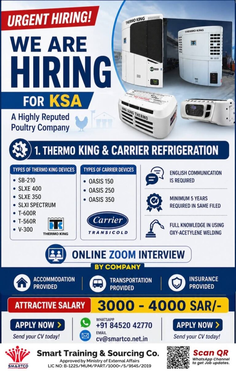Thermo King Technician Jobs in Saudi Arabia 2026