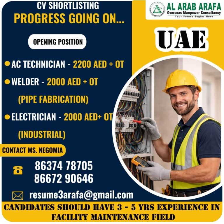 Latest UAE Facility Maintenance Job Vacancies 2026