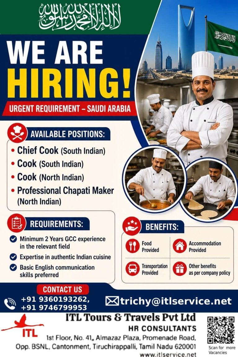  Urgent Cook Job Vacancies in Saudi Arabia 2026