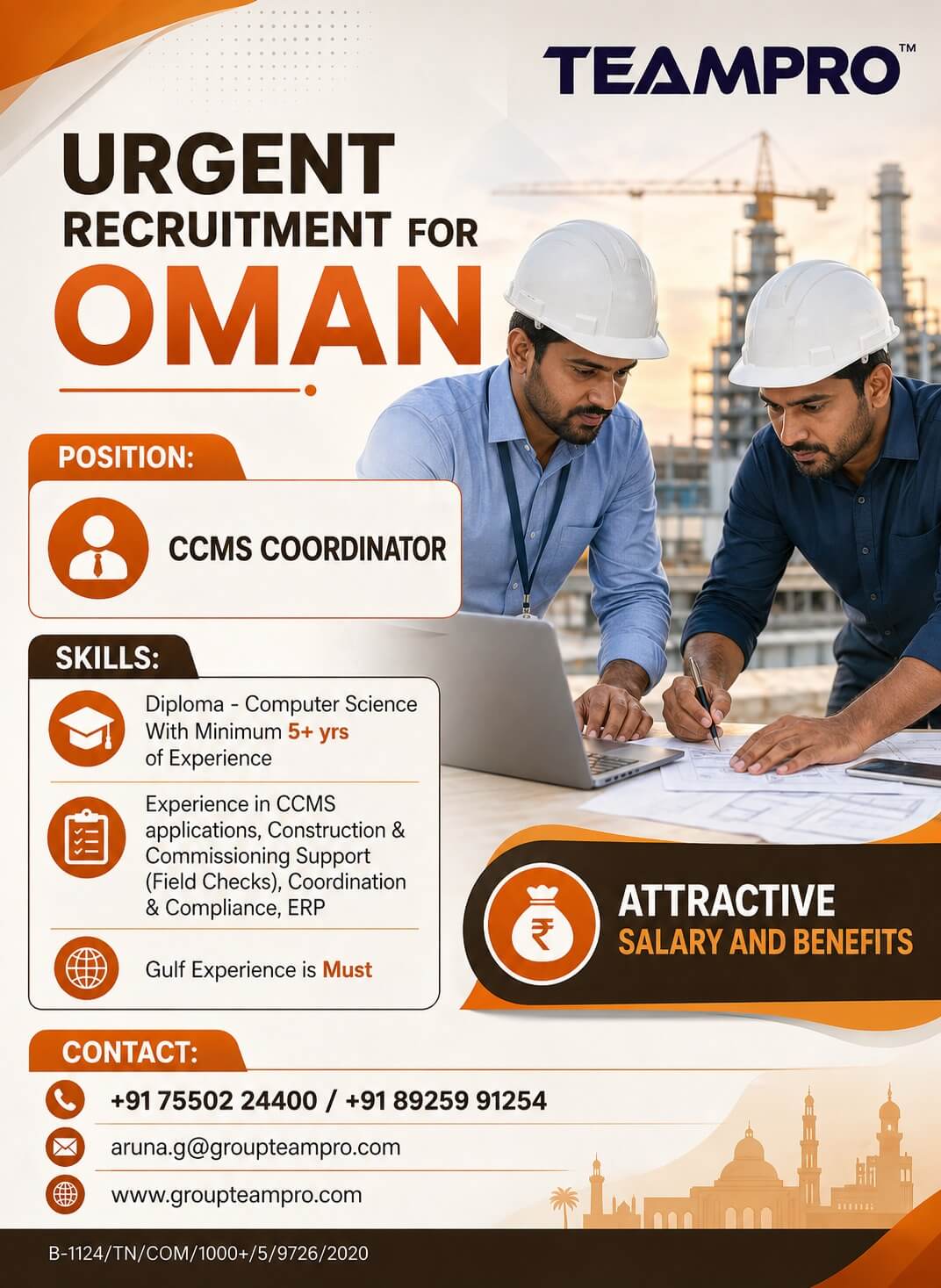 CCMS Coordinator Jobs in Oman 2026 – Apply Now