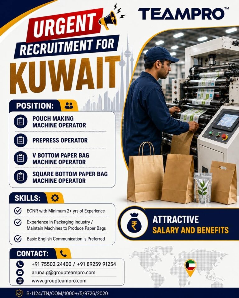 Kuwait Machine Operator Jobs 2026 – Urgent Recruitment