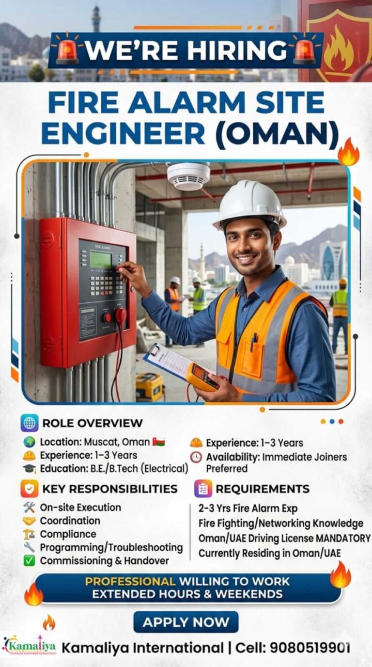 Fire Alarm Site Engineer Jobs in Oman 2026