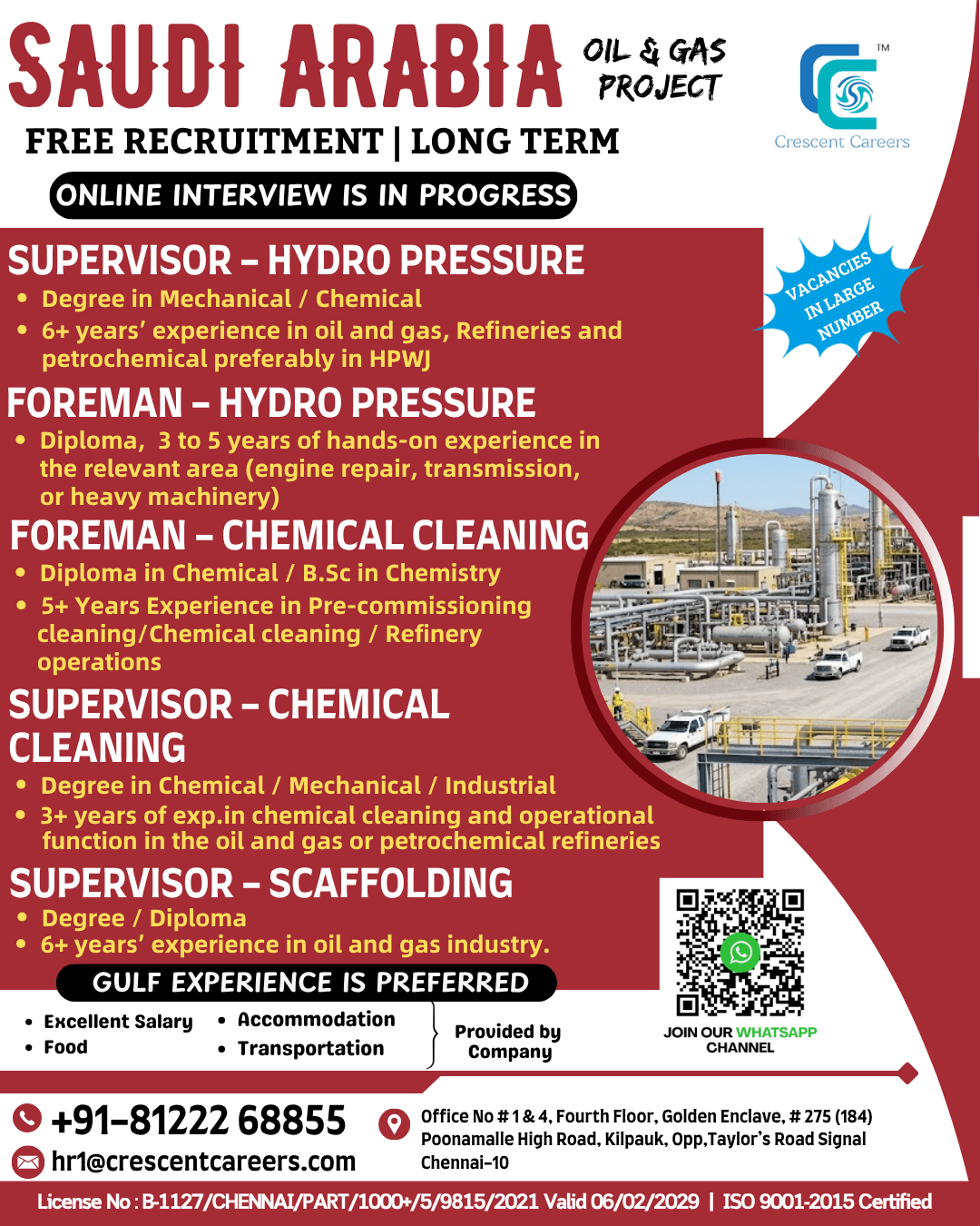 Saudi Arabia Oil and Gas Jobs 2026 – Free Recruitment