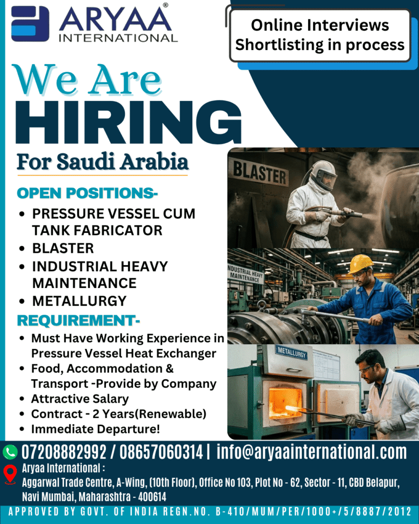 Saudi Arabia Hiring 2026 – Online Interviews & Shortlisting in Process 1 Saudi Arabia Hiring 2026 – Online Interviews & Shortlisting in Process