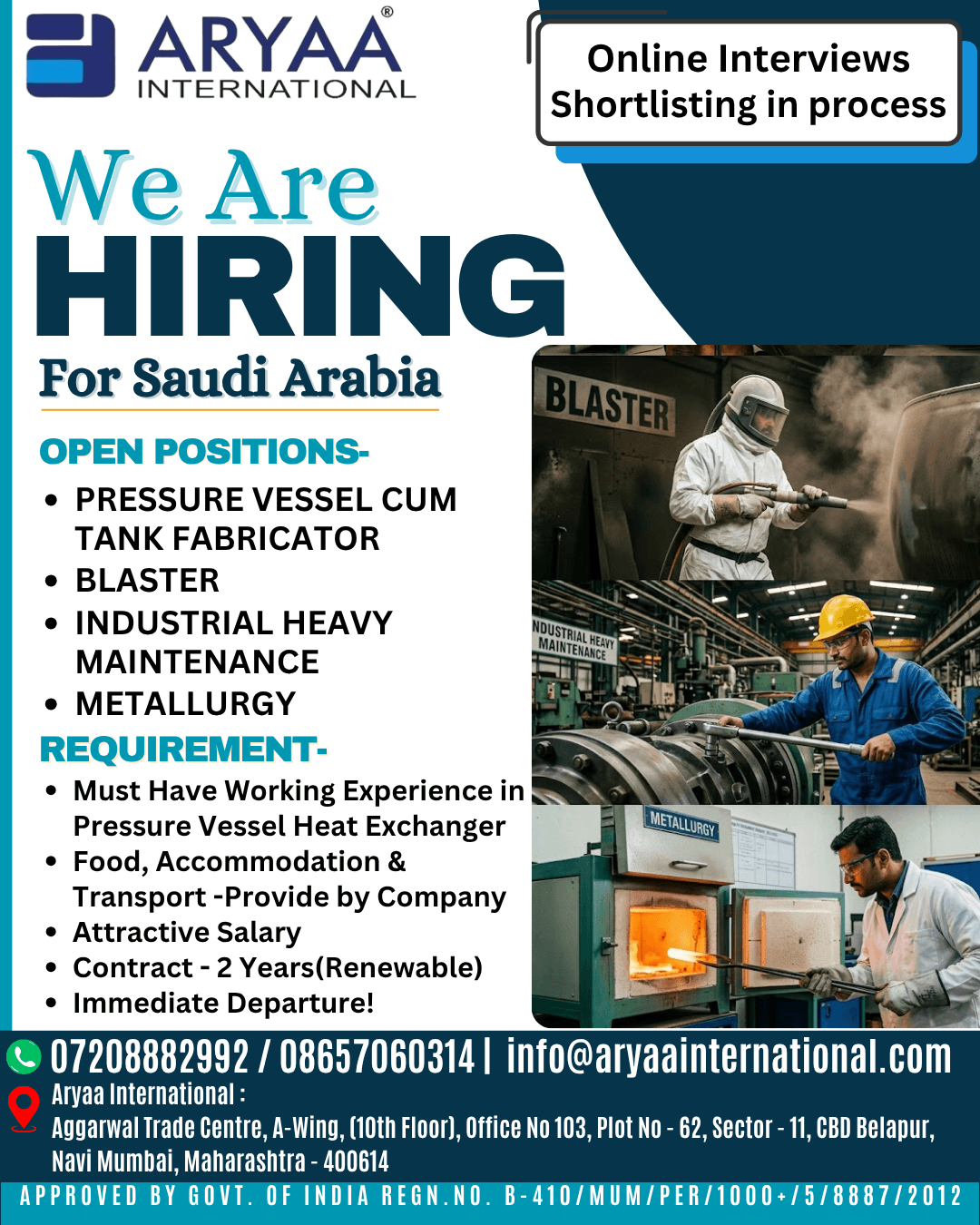 Saudi Arabia Hiring 2026 – Online Interviews & Shortlisting in Process